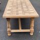 Renovated farmhouse dining table in solid oak 210cm 19th century