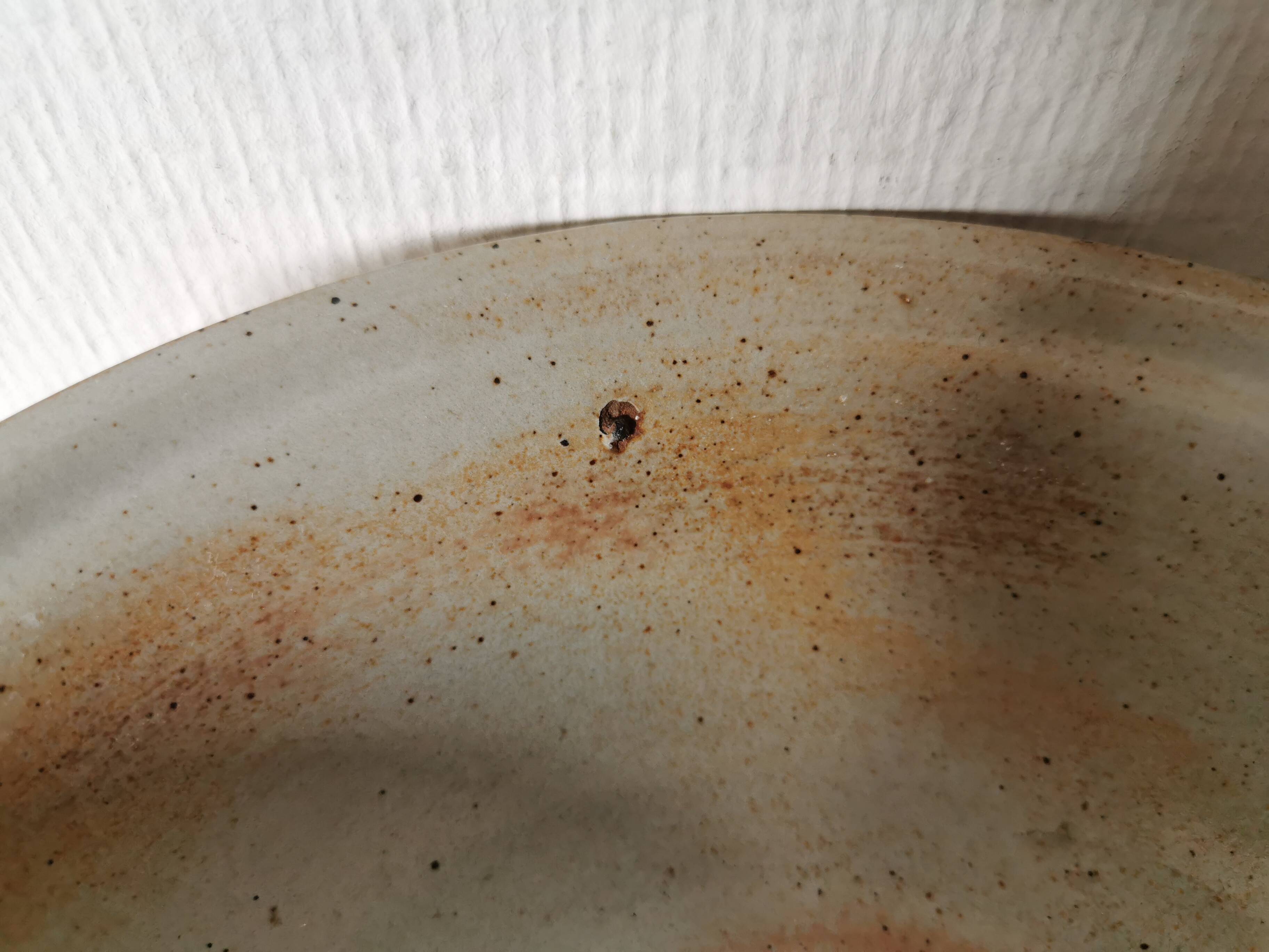 salad bowl, brown stoneware bowl, Marais stoneware, 1970s