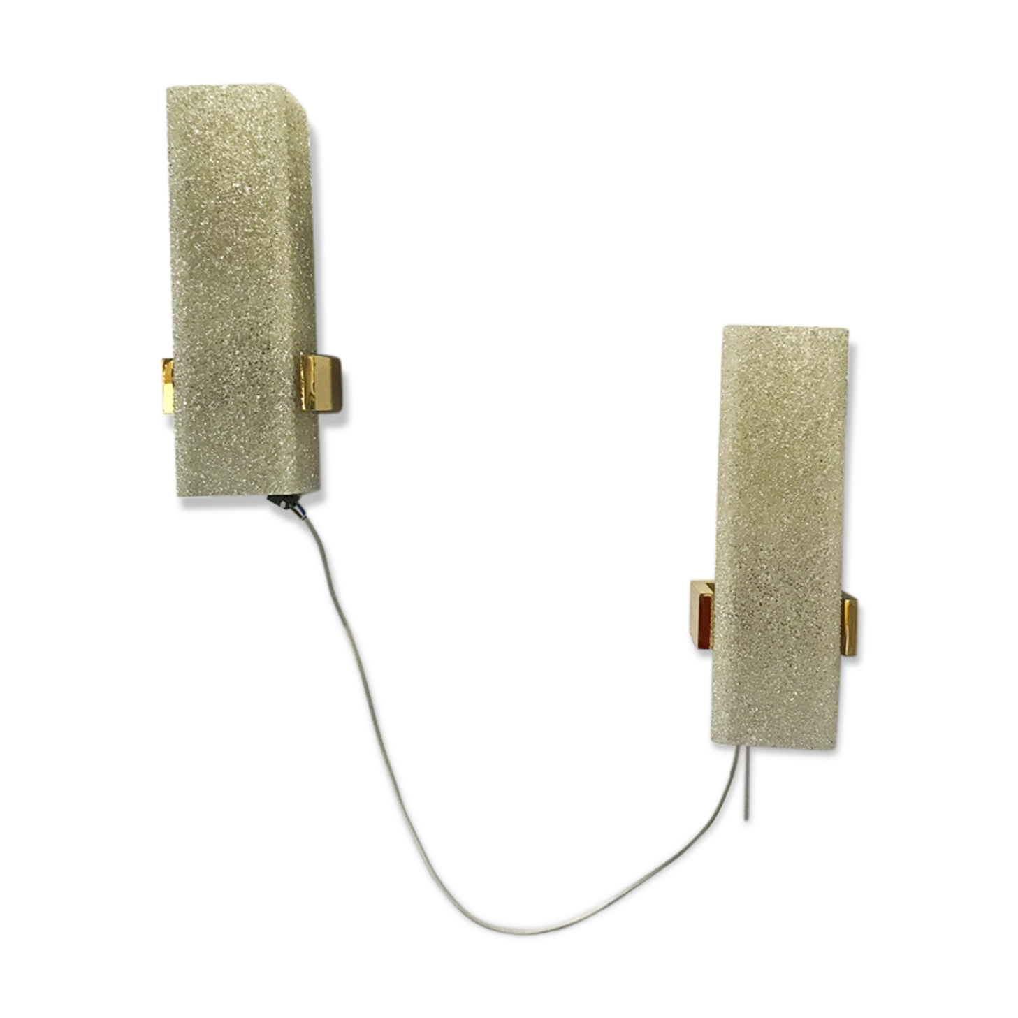 Pair of perspex wall lamp