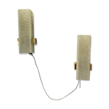 Pair of perspex wall lamp