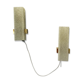 Pair of perspex wall lamp