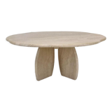 Italian travertine coffee table, 1980s