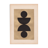 Collage on antique paper • C462 • signed Eawy