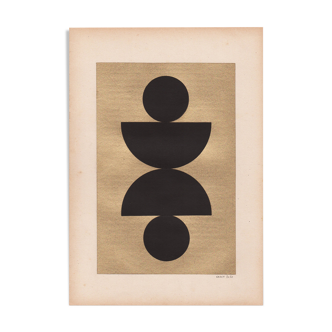 Collage on antique paper • C462 • signed Eawy