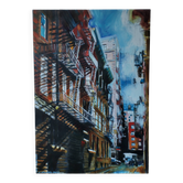 Modern acrylic painting Leonard New York Stairs