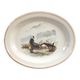 Plat oval décor breton signé