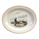 Plat oval décor breton signé