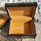 Leather jewelry box with its key
