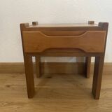 Solid oak bedside table, Maison Regain 1960