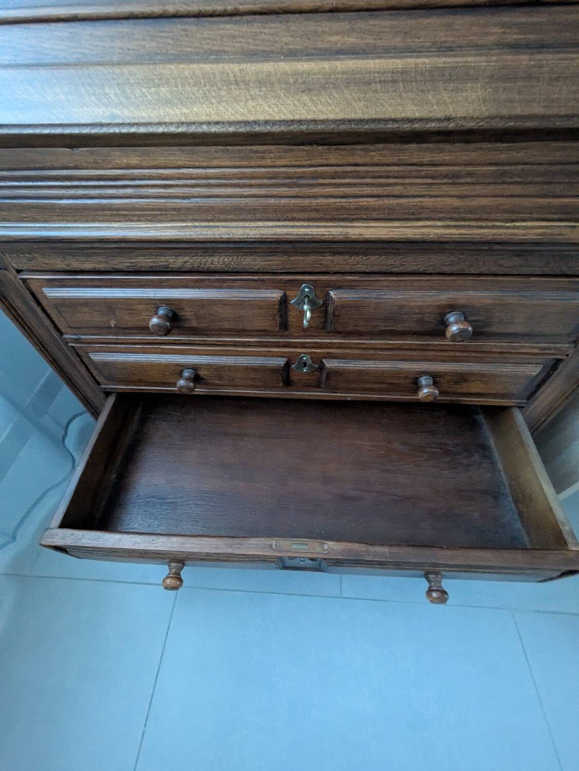 Solid wood secretary