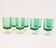 6 old luminarc light green digestive glasses h7 cm