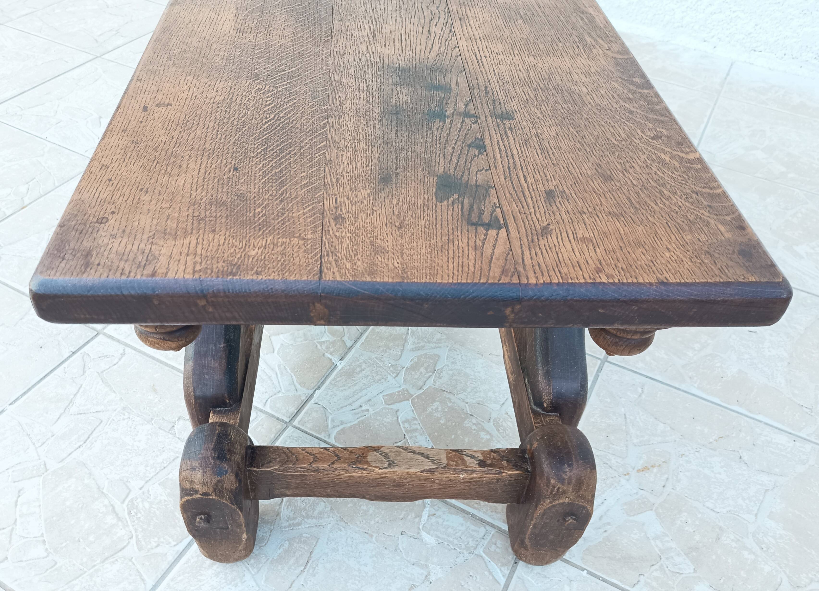 Solid oak coffee table 1950