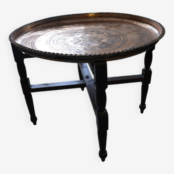 Moroccan table with copper top