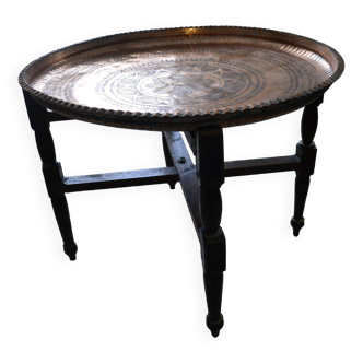 Moroccan table with copper top