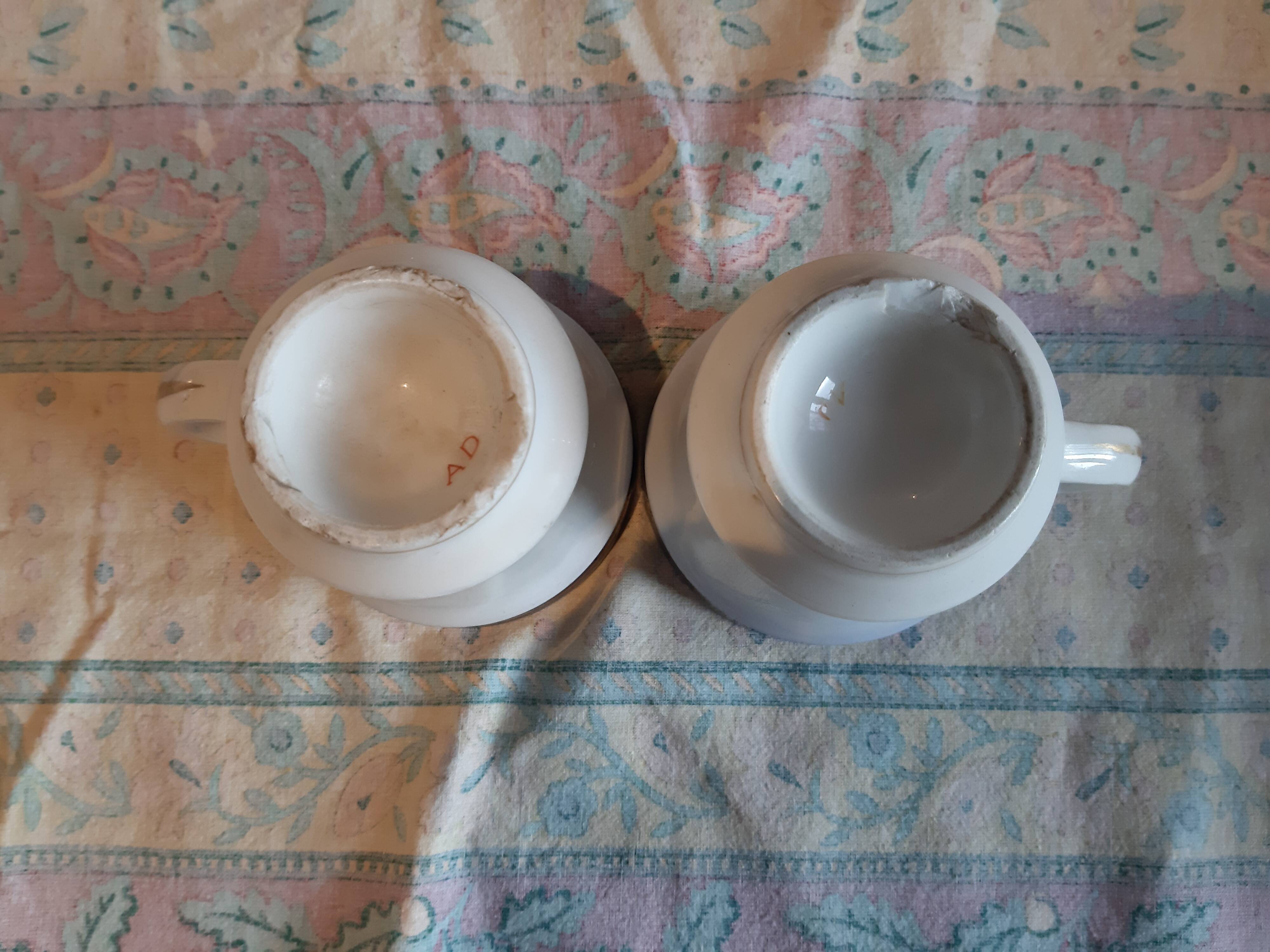 Pair of Brulot Valentine cups