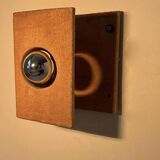 Vintage raw clay chamotte wall light, Guy Bareff, France 1970