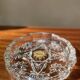 Chiseled glass ashtray