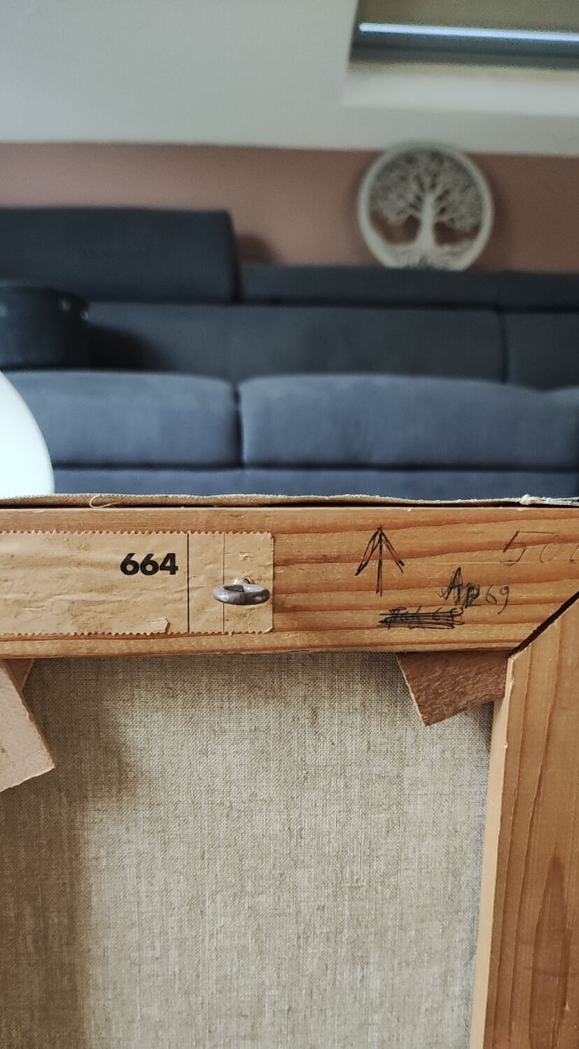 Peinture Art abstrait/Huile sur toile. Style Augustin Ubeda. 32 x 24cm