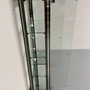 Antique display cabinet shelf in brass metal Italian design from the 70s