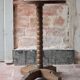 Table d'appoint, guéridon en bois, pied perlé
