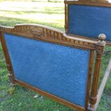 Bed time Louis XVI velvet blue stamp frame
