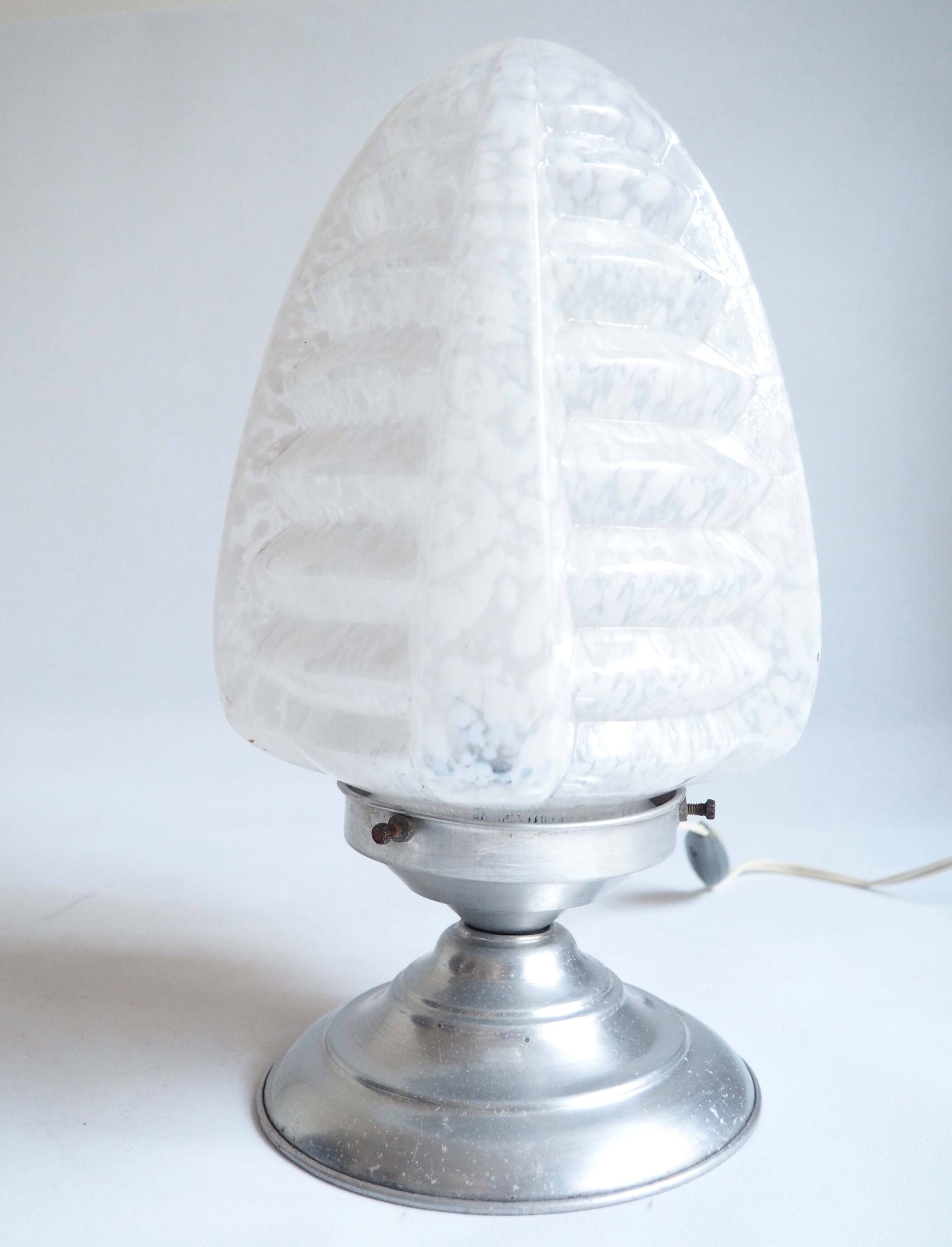 Clichy art deco glass lamp