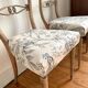 Pair of antique chairs, floral fabric