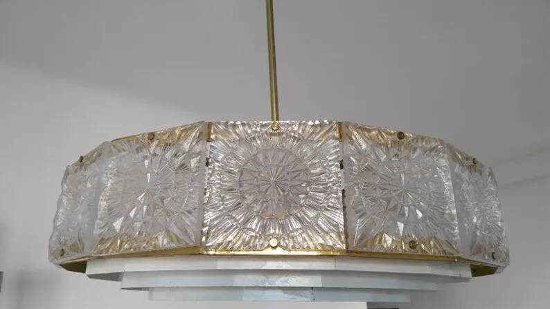 Huge Chandelier/pendant by Kamenický Šenov, 1970s