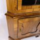 Antique display case/corner cabinet - Baroque style - walnut - glass door with bars - circa 1900