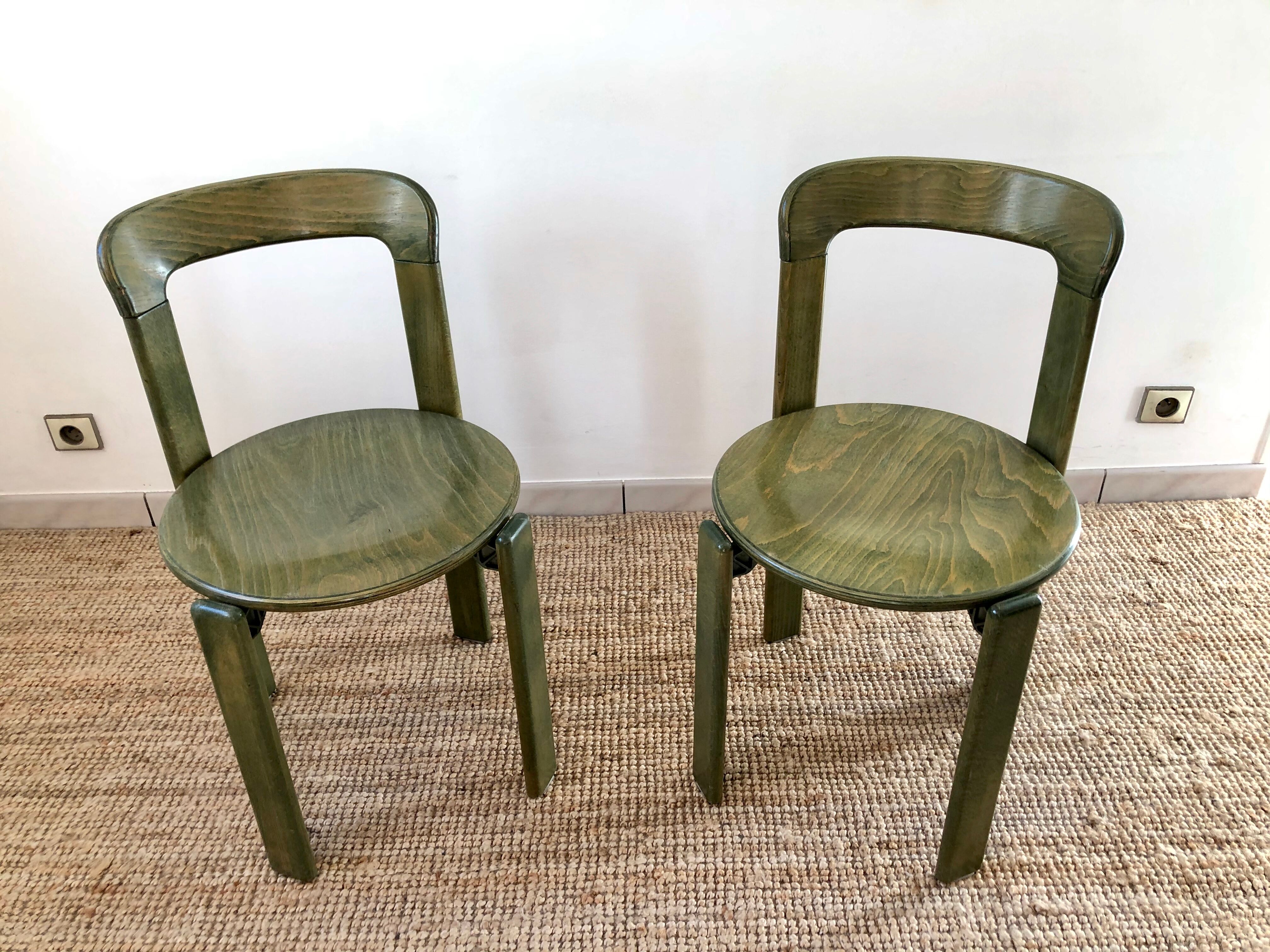 Set of 2 Bruno Rey design chairs