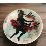 Ceramic plate signed bèly "dancing woman" no. 2