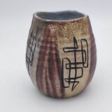 Vase Accolay motifs graphiques