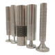 Lot 5 tube vases brutalist bmf steel 60s 70s wmf space age