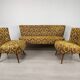 Bench and 2 vintage cocktail armchairs
