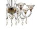 Elegant Romantic Murano Glass Chandelier With Floral Accents
