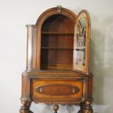 40s carved wooden display case