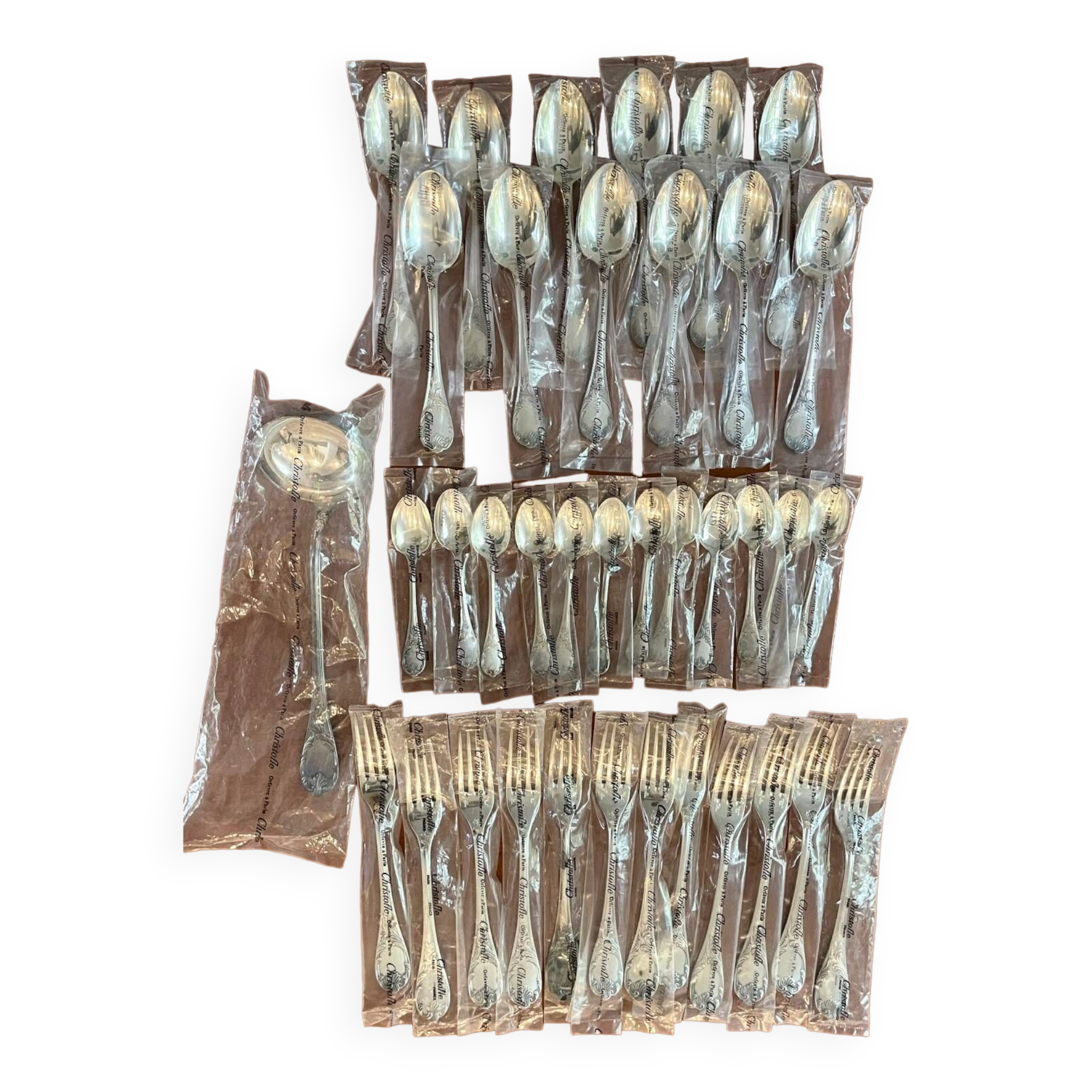 Christofle Marly new cutlery 37 pieces in sealed blister