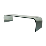 Italian Modernist Glass Waterfall Coffee Table by Angelo Cortesi for Fiam, 1980s