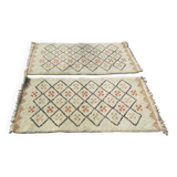 Paire de tapis nord africains de style Berbere  , beiges