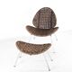 Chaise d’appoint en corde et son ottoman