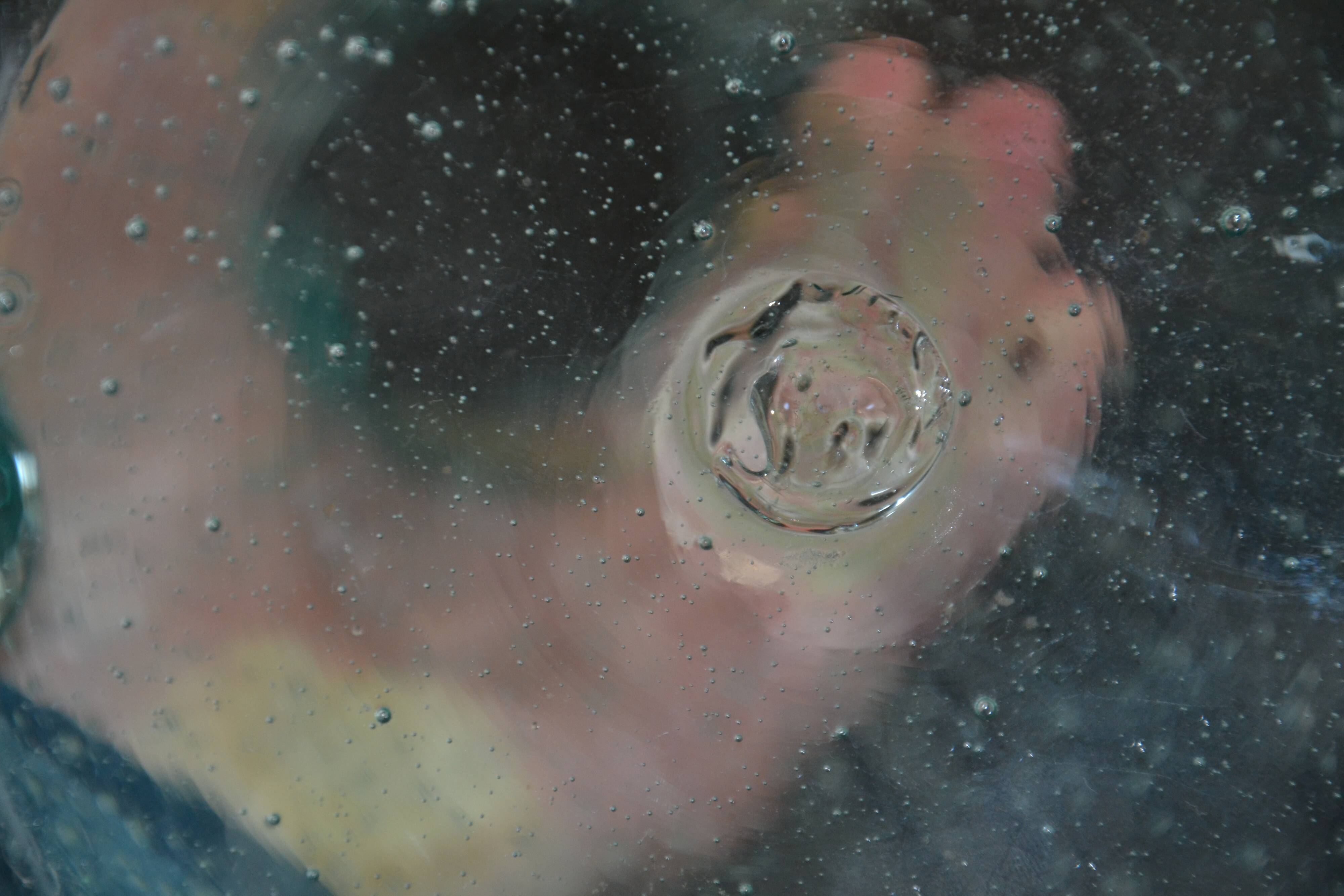 Carafe/pitcher signed Biot blown glass