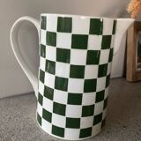 Green checkered pitcher