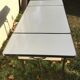 White vintage formica table 60s