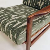 Vintage Armchair Green Cushions Classic Design