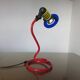 Spiral lamp in primary colours from the 80s Memphis era.