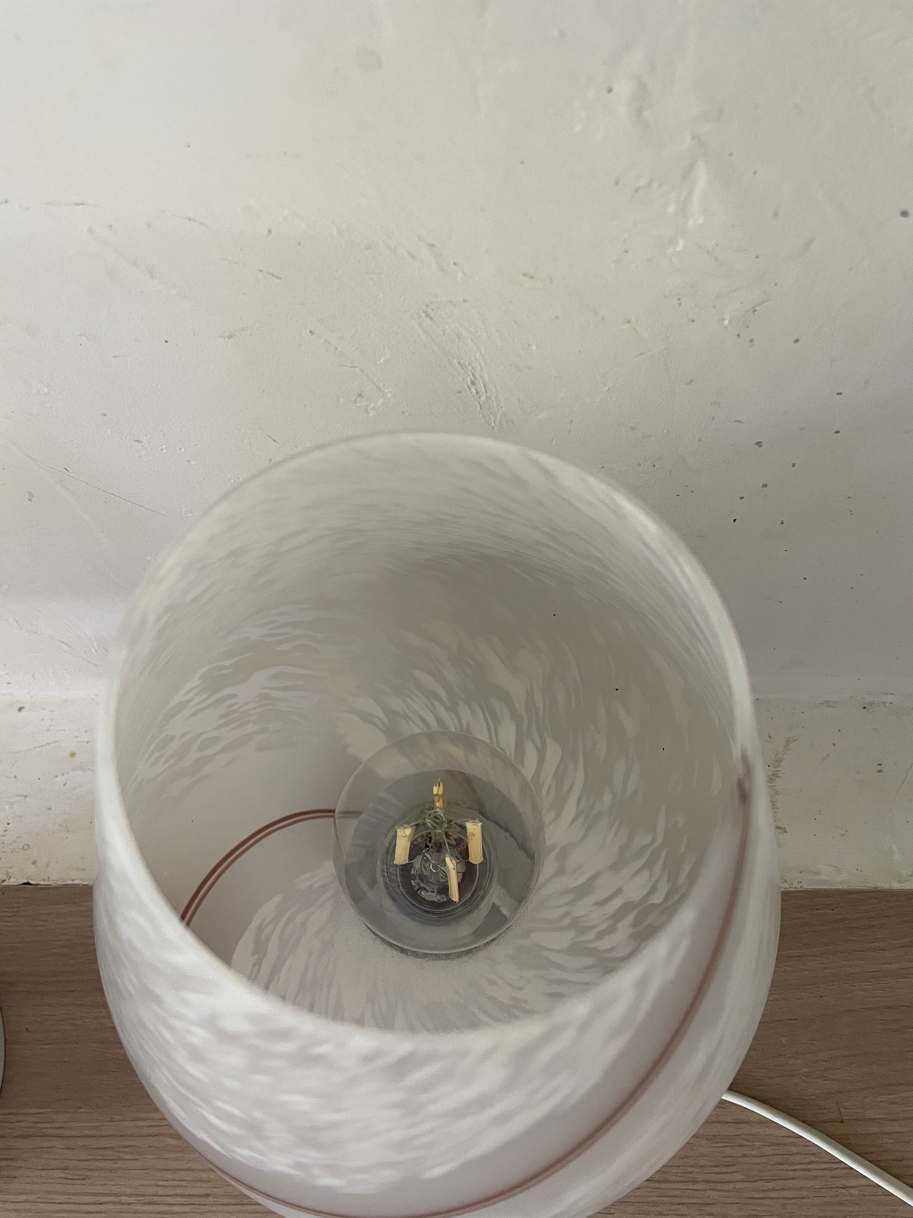 Mushroom lamp pair Vetri Murano