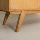 Oak desk cabinet with wardrobe space and fully pickled showcase, circa 60