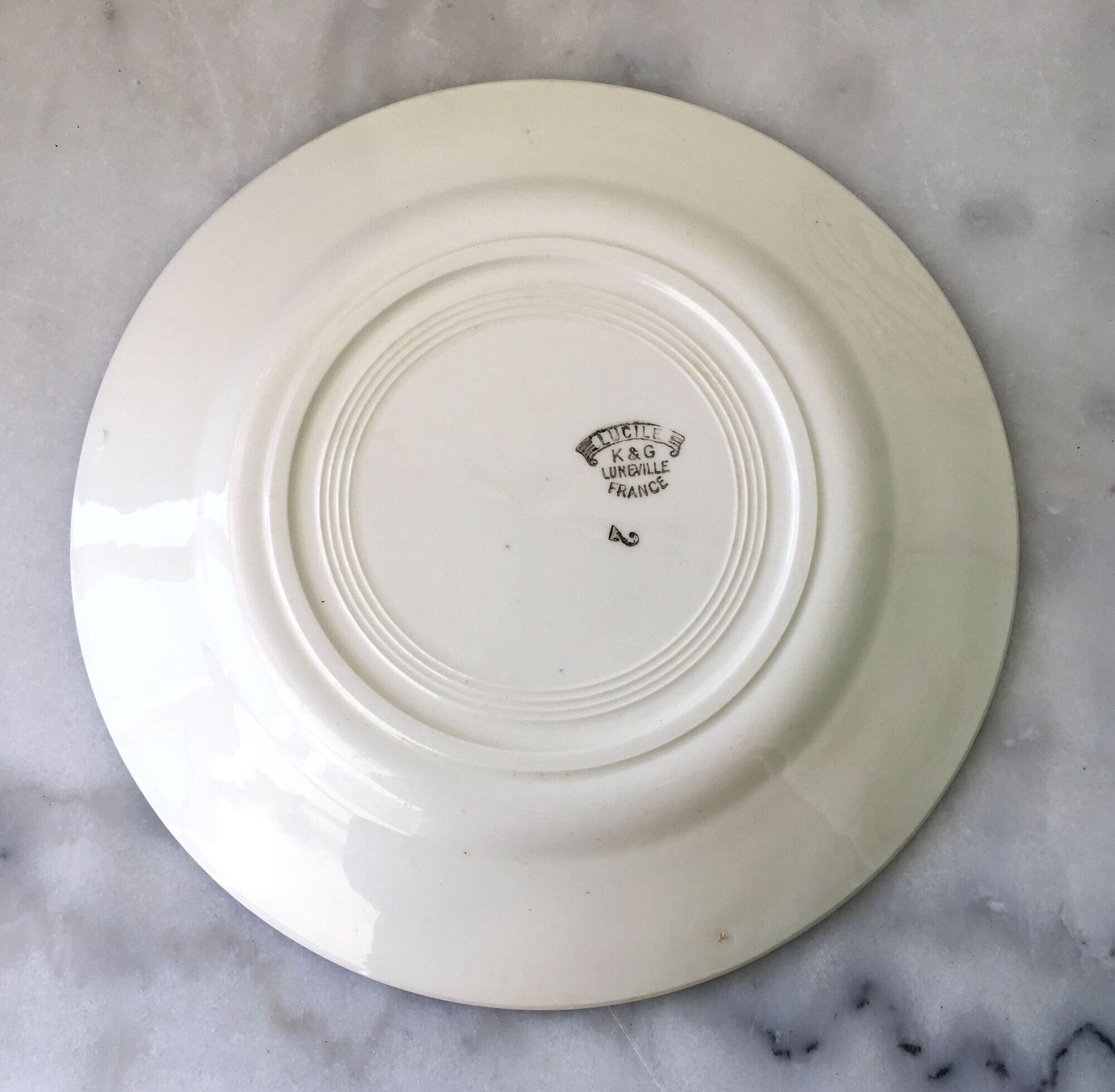 Set of 15 plates art nouveau kg lunéville