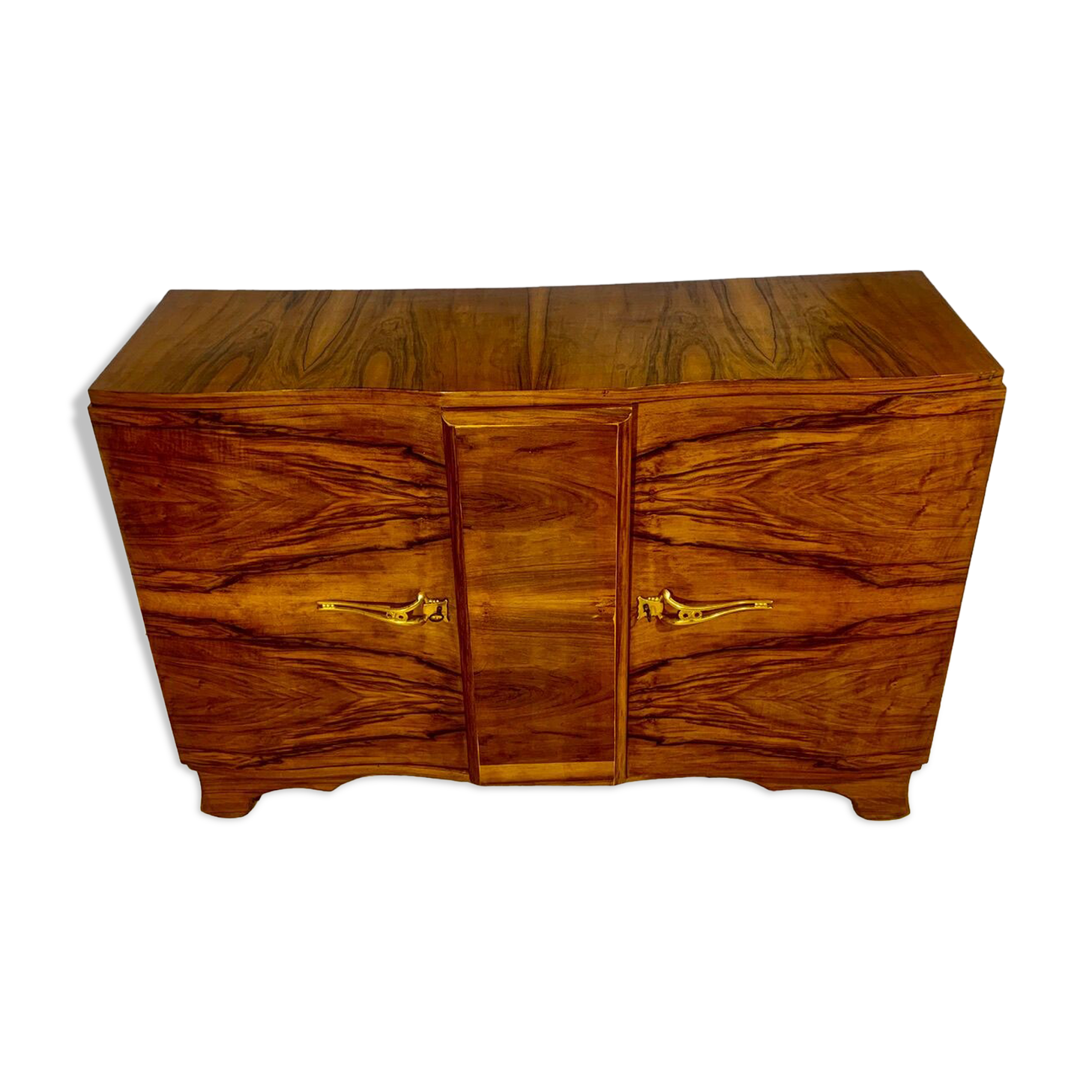 Buffet époque art déco 1920 à décors marqueté de fleurs