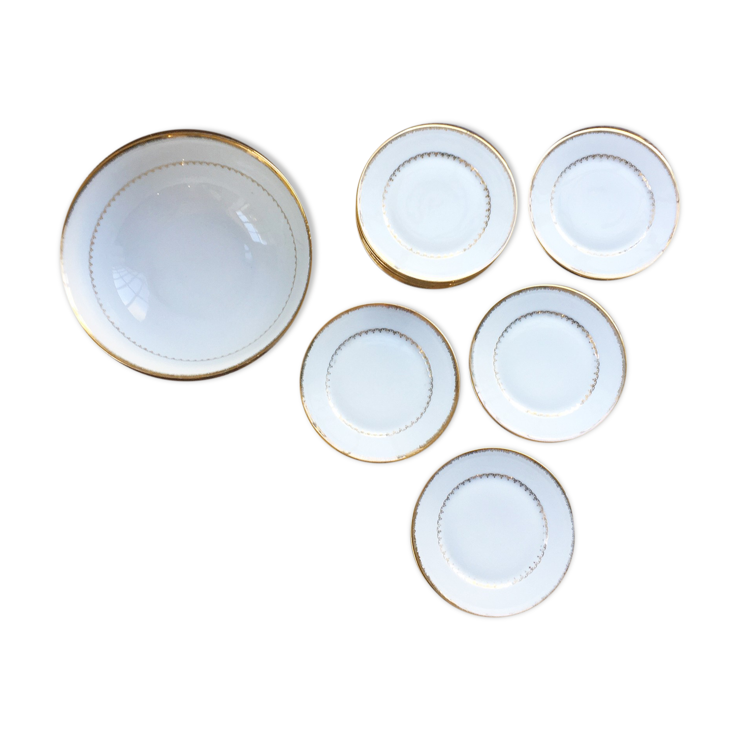 Set of plates and dessert dish Limoges